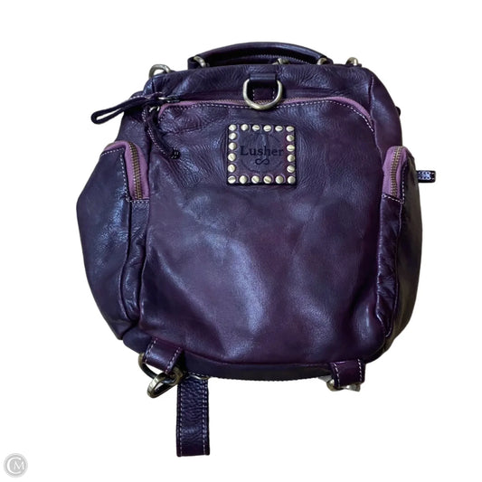 Backpack Leather By Lusher, Size: Medium