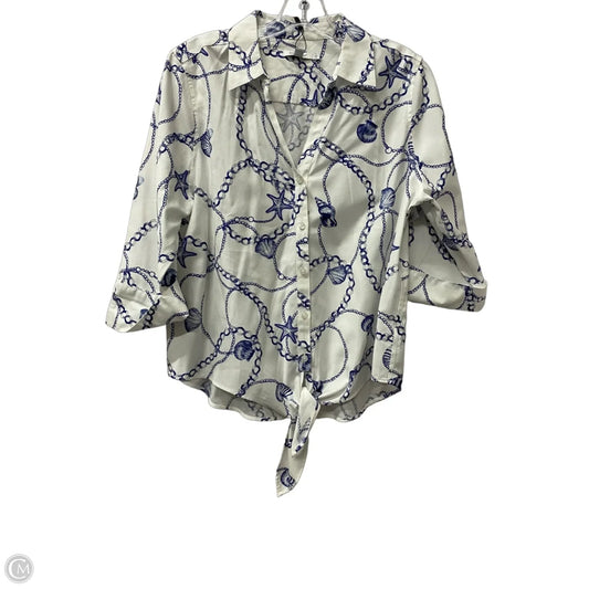 Top Short Sleeve By Chicos In White, Size: S