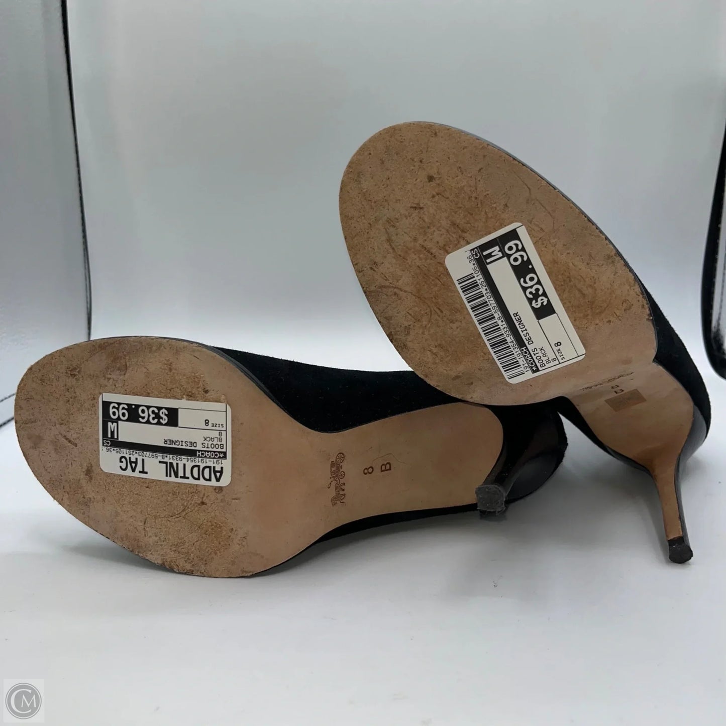 Boots Designer By Coach In Black, Size: 8