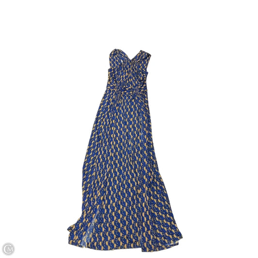 Dress Party Long By Clothes Mentor In Black & Blue, Size: M