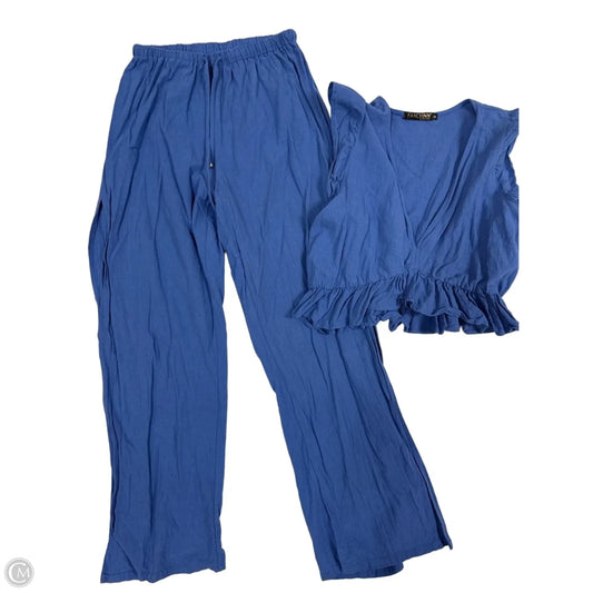 Pants Set 2pc By Clothes Mentor In Blue, Size: M