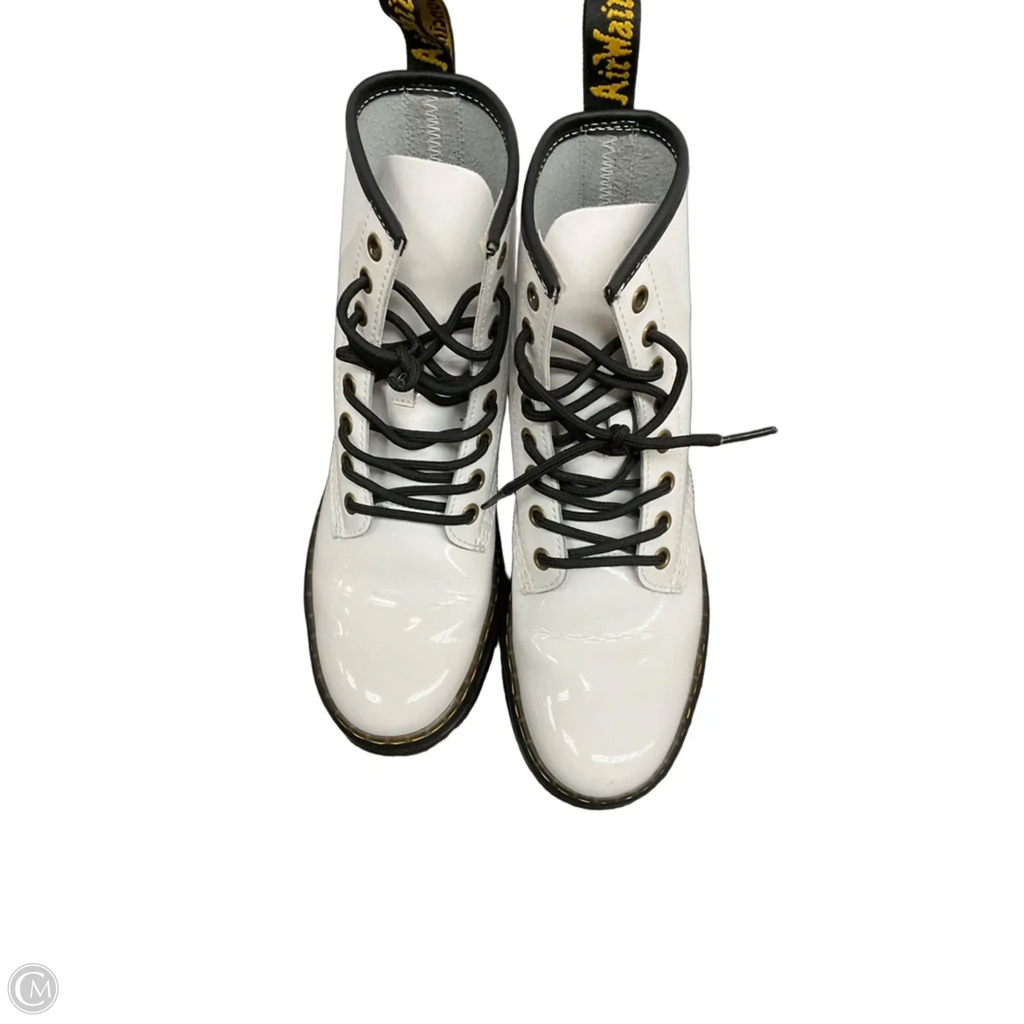 Boots Ankle Flats By Dr Martens In Black & White, Size: 6