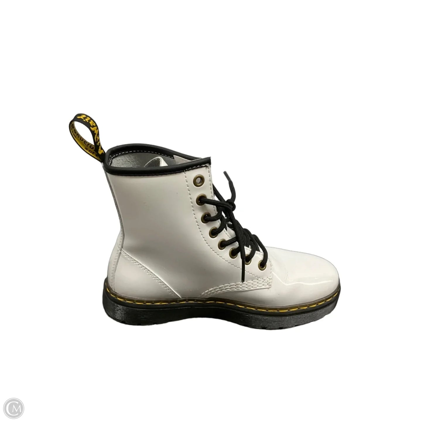 Boots Ankle Flats By Dr Martens In Black & White, Size: 6