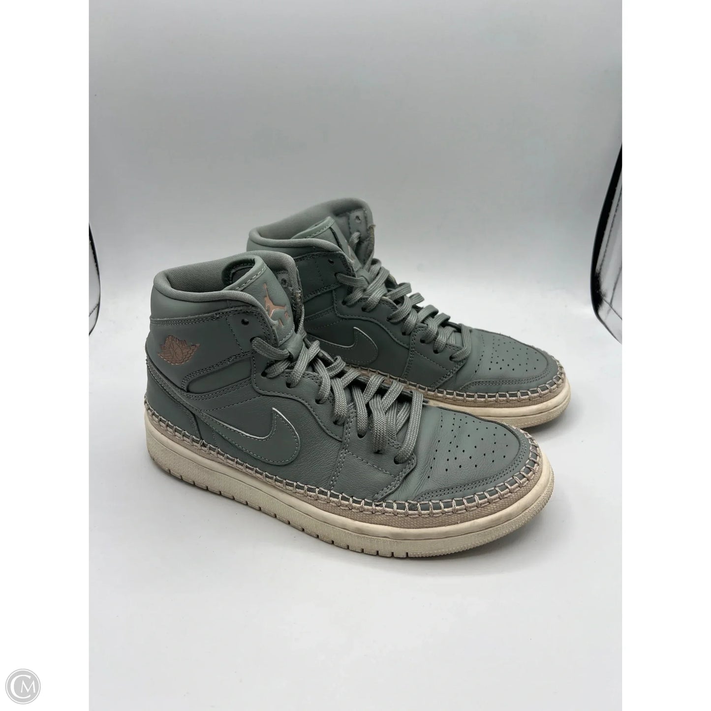 Shoes Luxury Designer By Jordan In Aqua, Size: 8