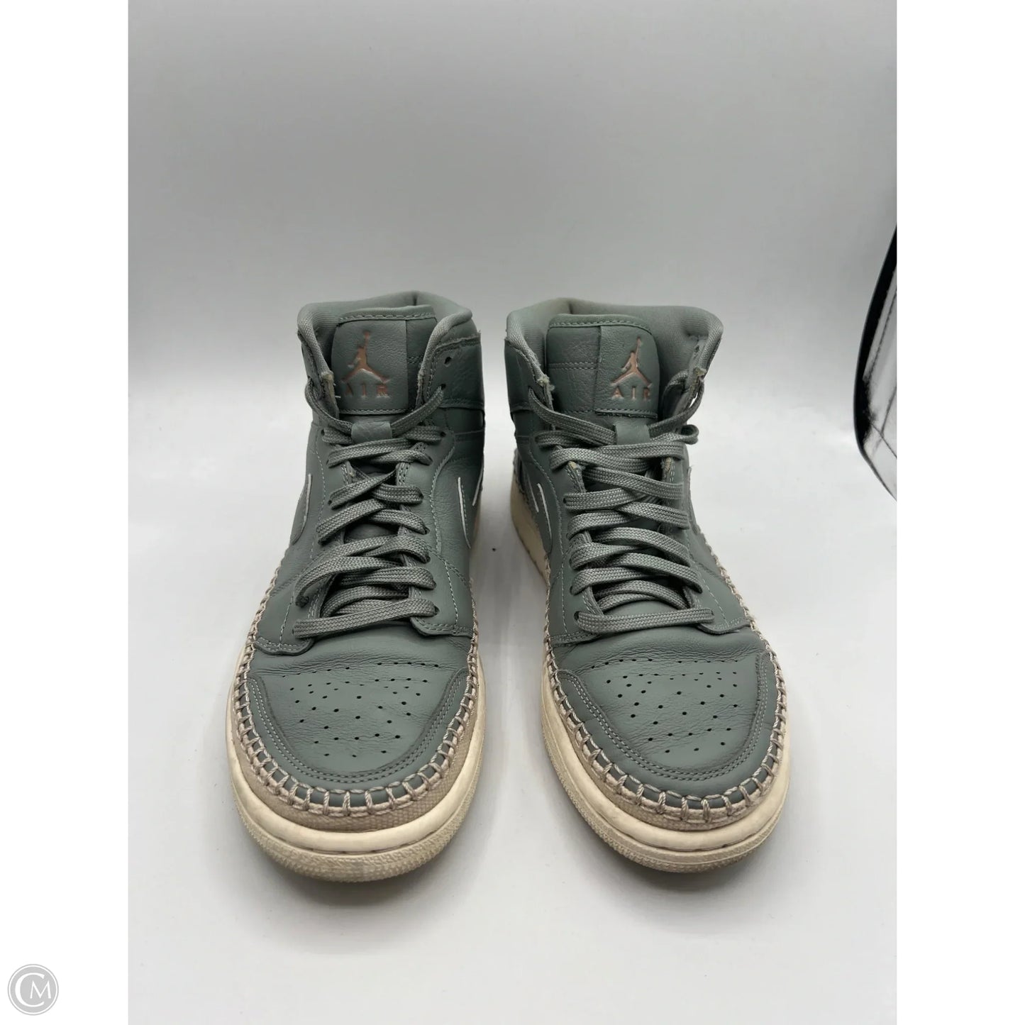 Shoes Luxury Designer By Jordan In Aqua, Size: 8