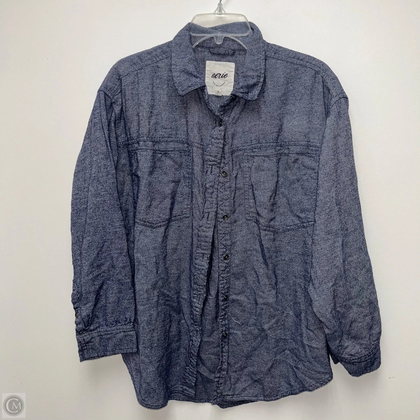 Top Long Sleeve By Aerie In Blue, Size: M