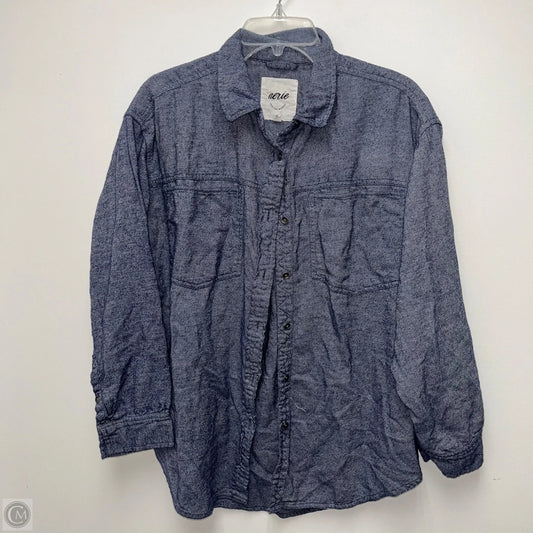 Top Long Sleeve By Aerie In Blue, Size: M