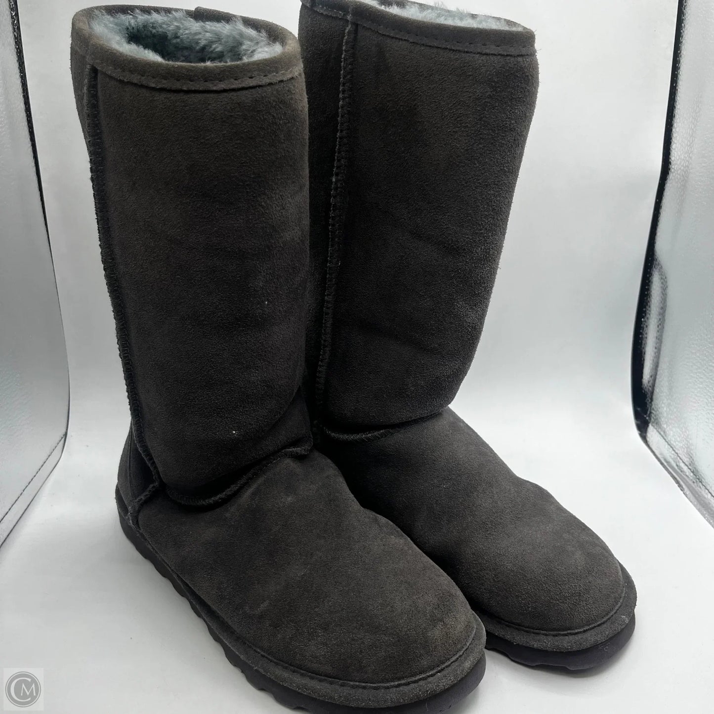 Boots Mid-calf Flats By Bearpaw In Grey, Size: 10