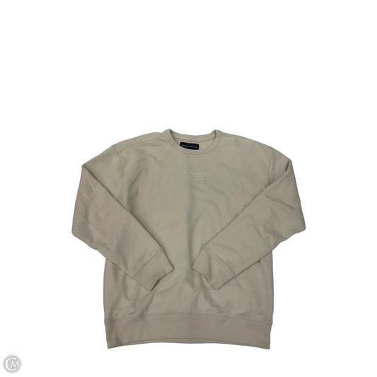 Sweatshirt Crewneck By Abercrombie And Fitch In Cream, Size: L