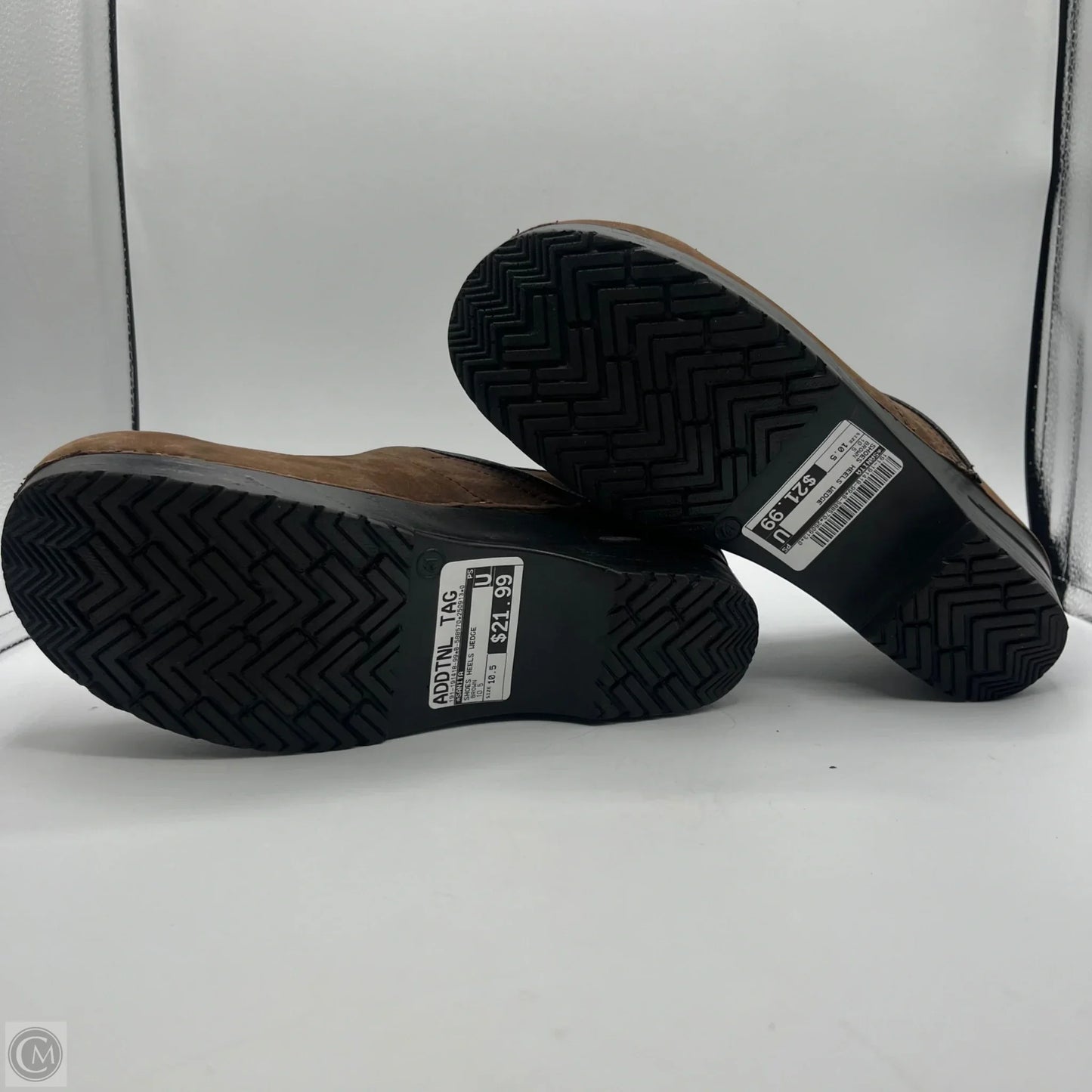 Shoes Heels Wedge By Sanita In Brown, Size: 10.5