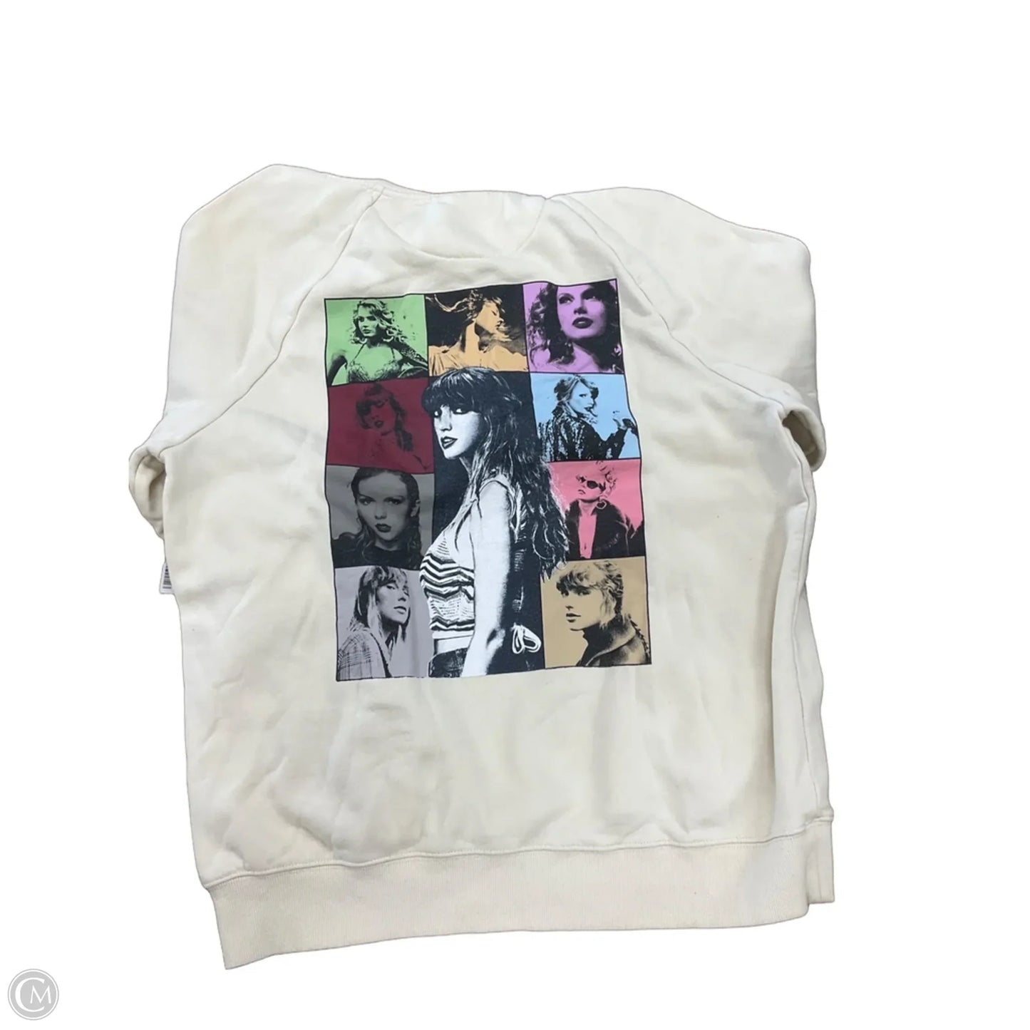 Sweatshirt Hoodie By Clothes Mentor In Cream, Size: S