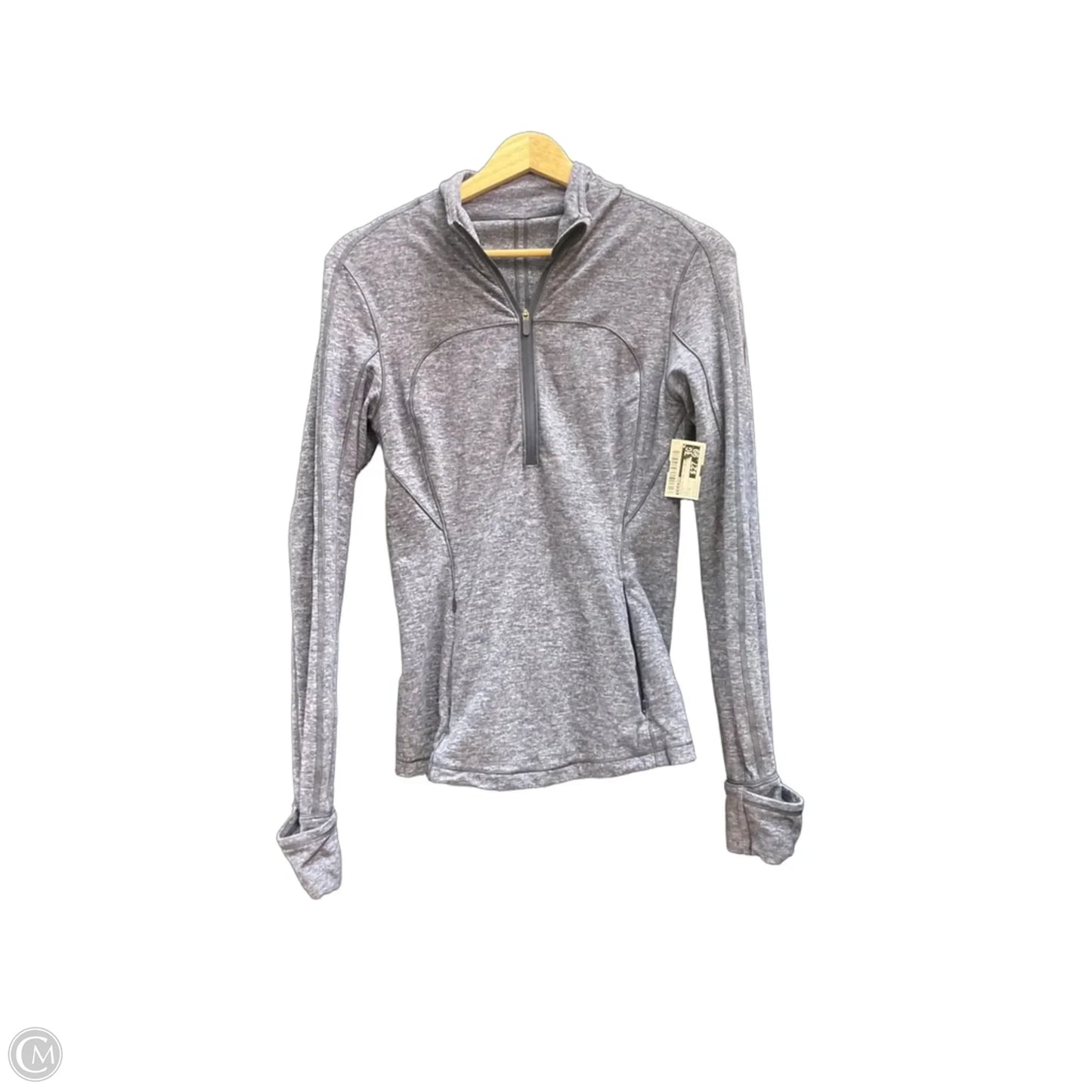 Athletic Top Long Sleeve Collar By Lululemon In Blue, Size: 6