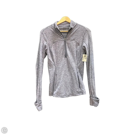 Athletic Top Long Sleeve Collar By Lululemon In Blue, Size: 6