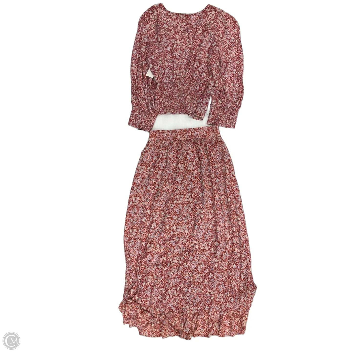 Skirt Set 2pc By Abercrombie And Fitch In Floral Print, Size: M