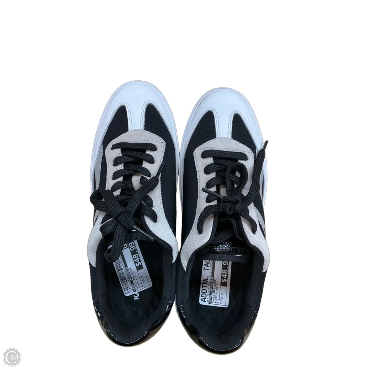 Shoes Designer By Karl Lagerfeld In Black & White, Size: 9.5