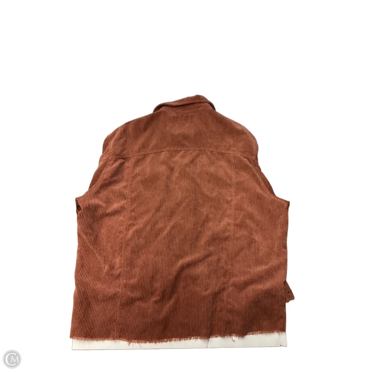 Jacket Shirt By Love Tree In Orange, Size: Xl