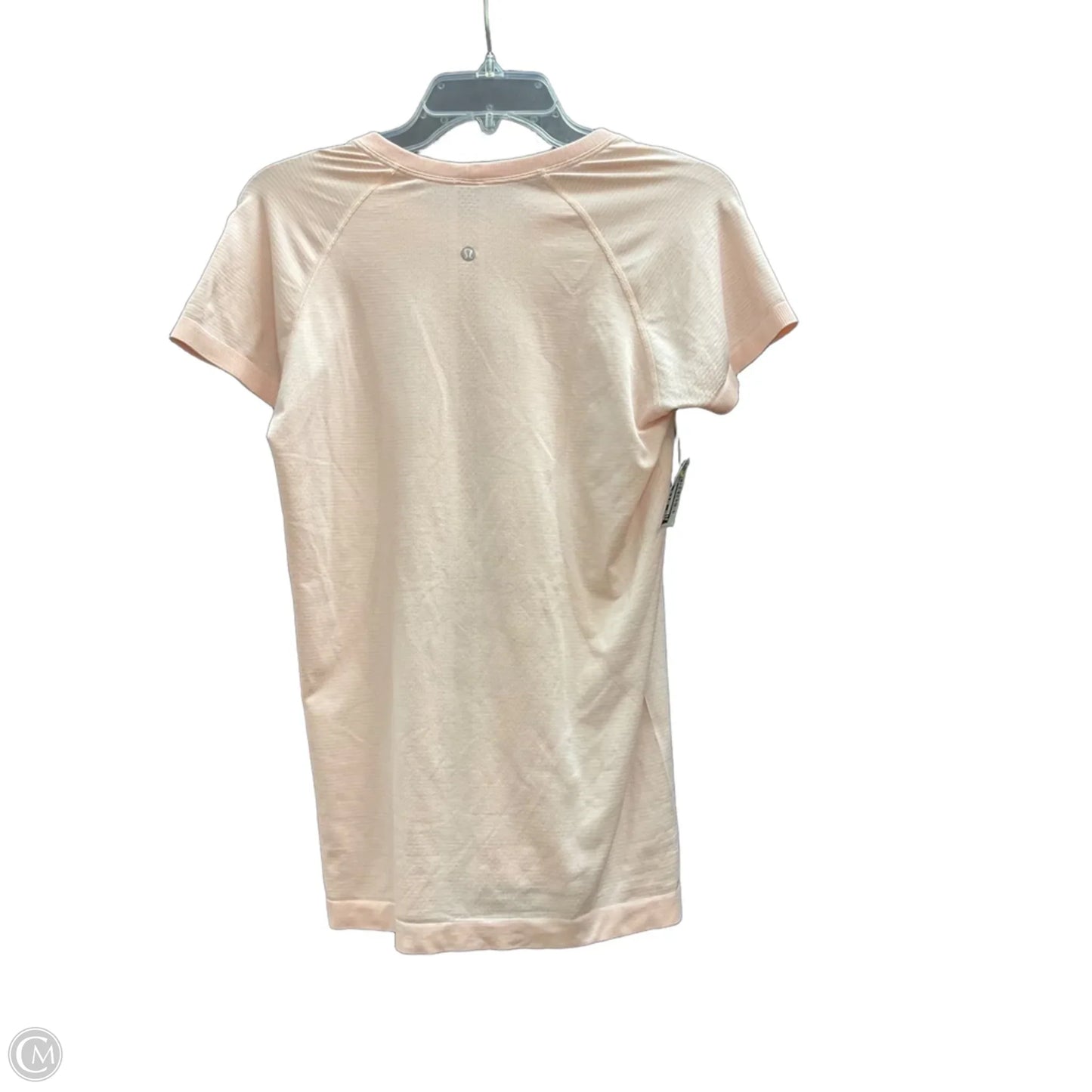 Athletic Top Short Sleeve By Lululemon In Pink, Size: M