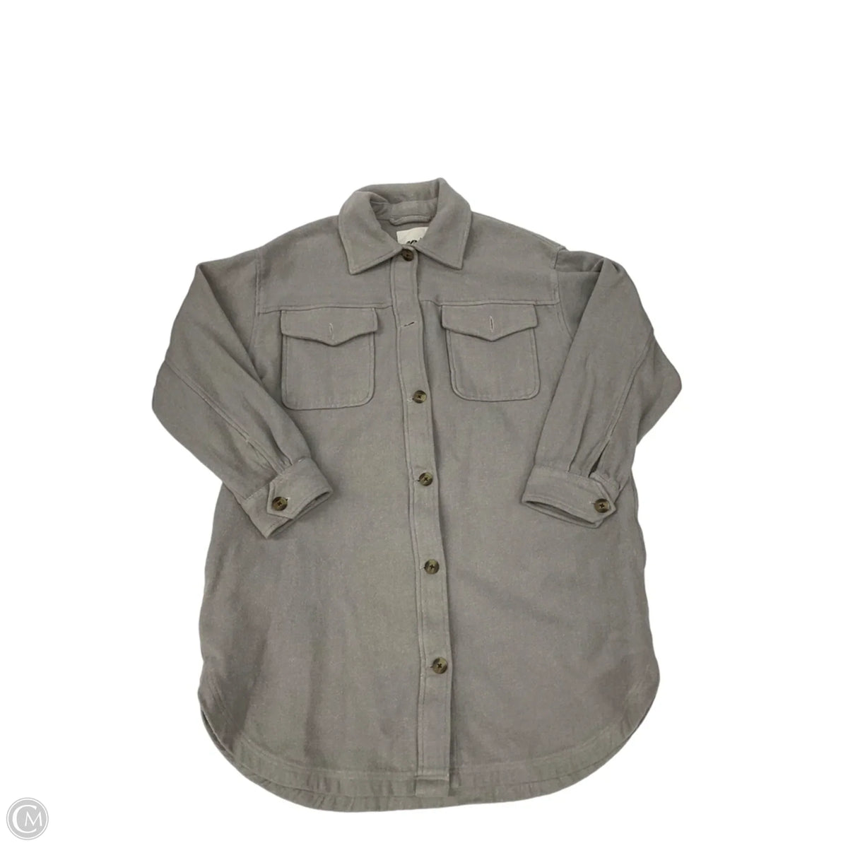 Top Long Sleeve Basic By Aerie In Grey, Size: L