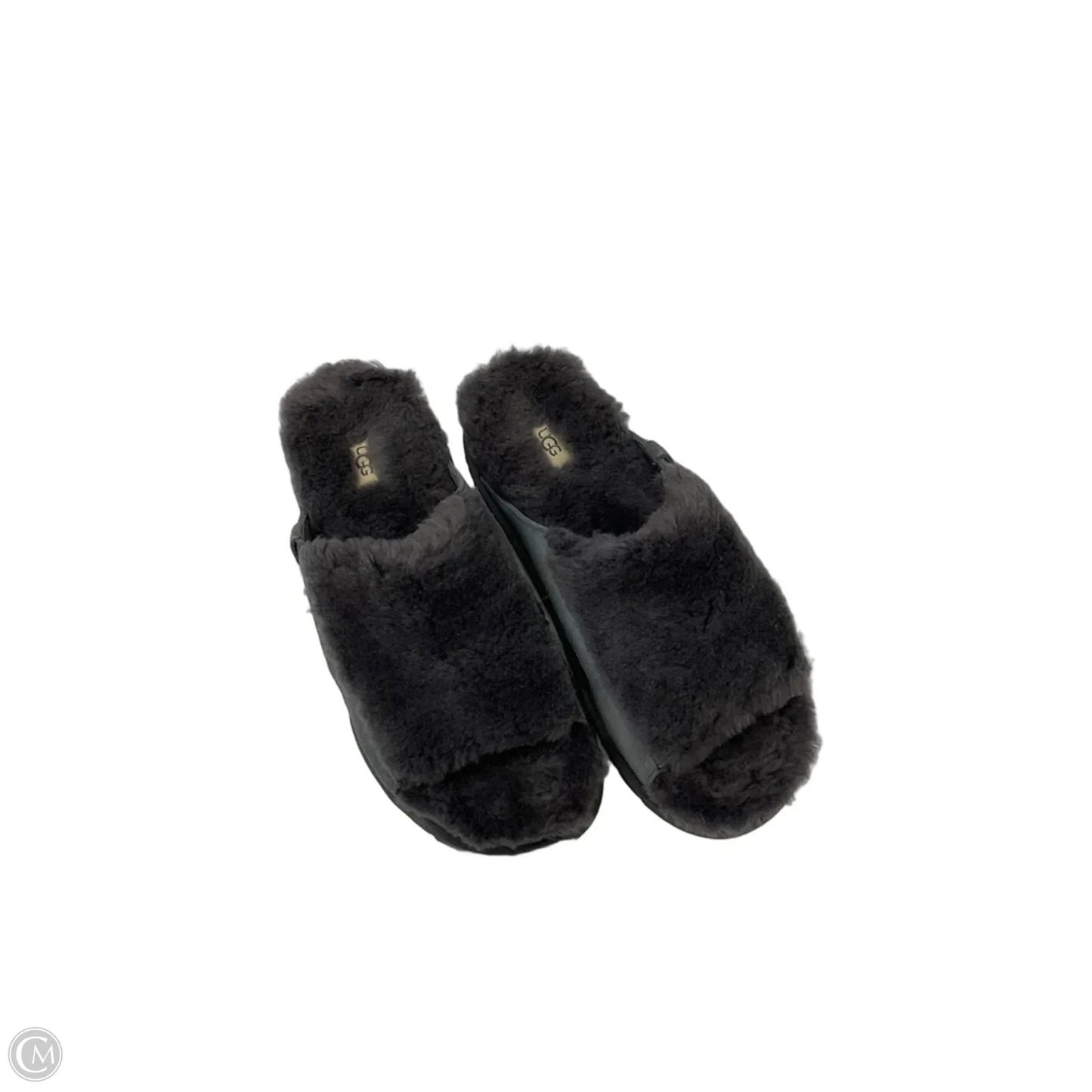 Slippers Designer By Ugg In Grey, Size: 9