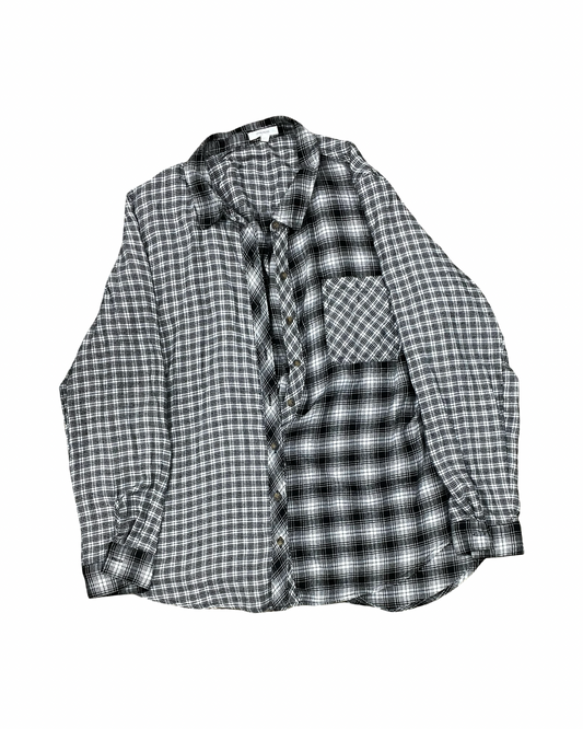 Blouse Ls By Maurices In Black & White, Size:Xl