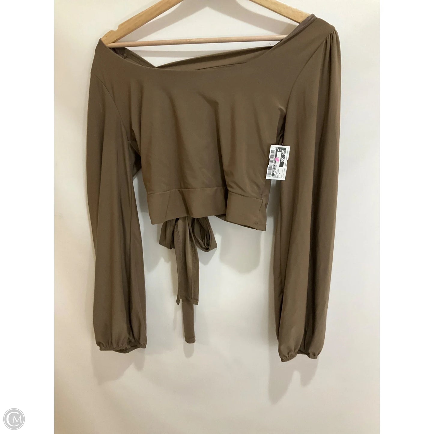 Top Long Sleeve Basic By Clothes Mentor In Brown, Size: M