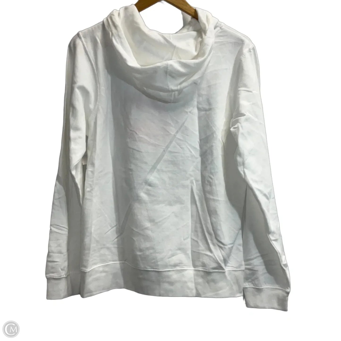 Sweatshirt Hoodie By Disney In White, Size: L