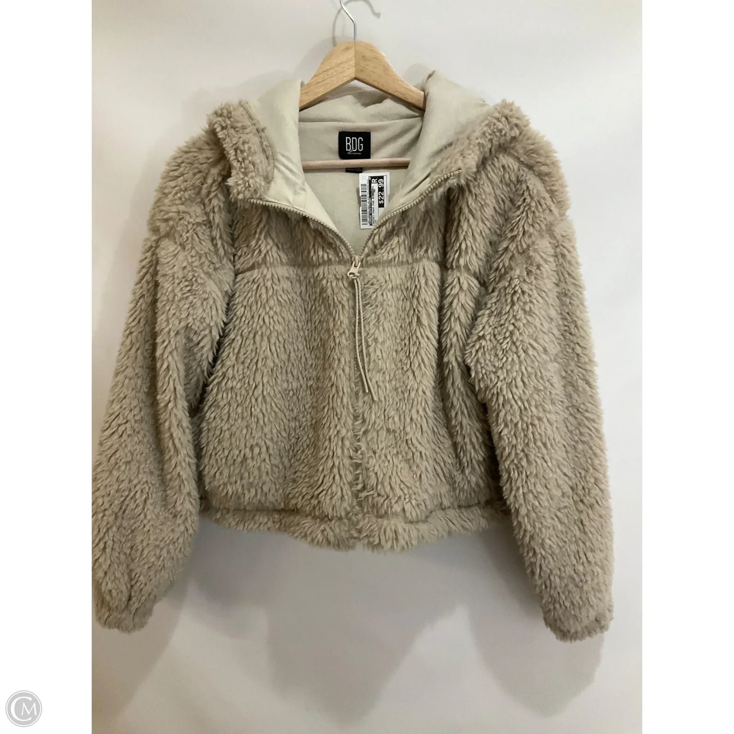 Jacket Faux Fur & Sherpa By Urban Outfitters In Tan, Size: M