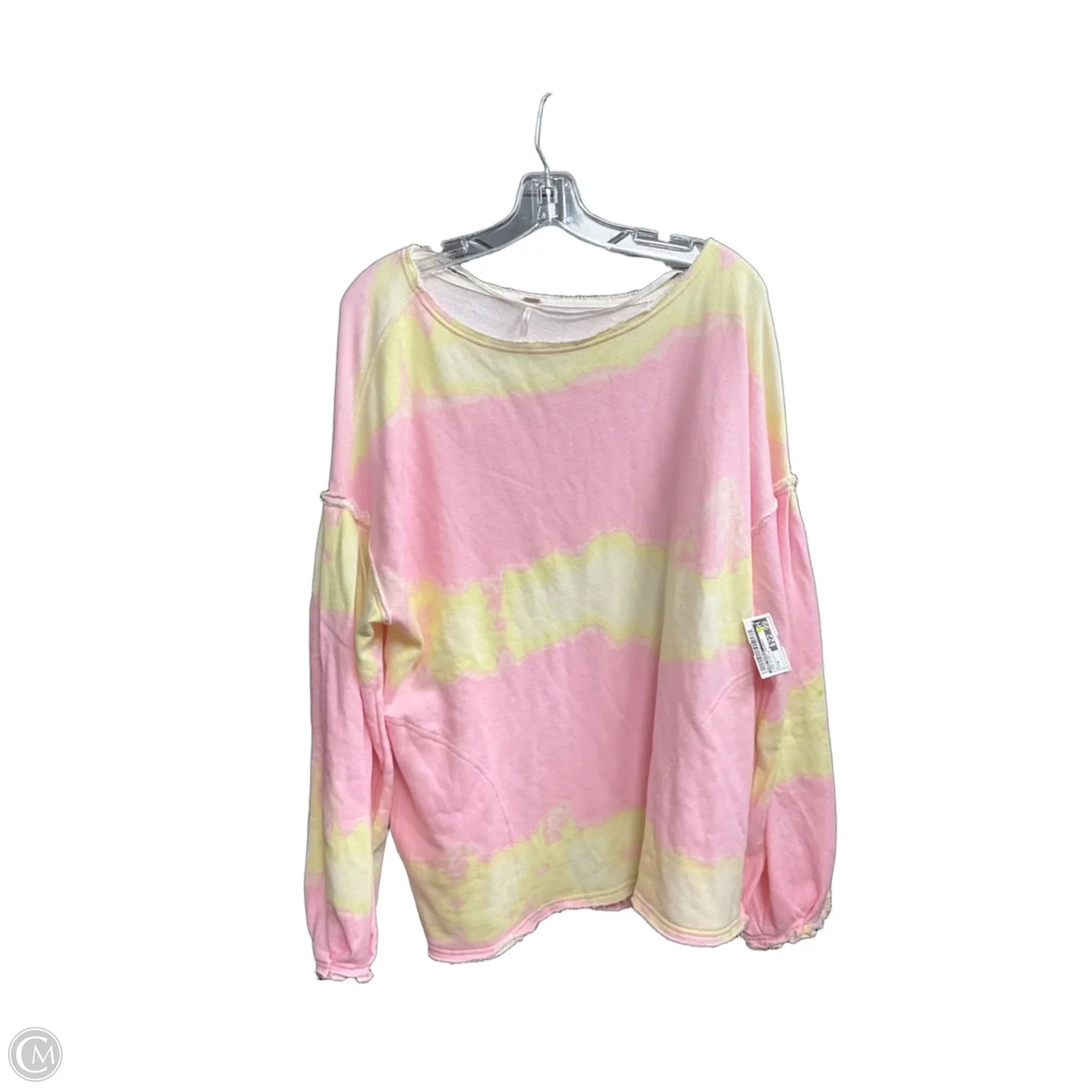 Sweatshirt Crewneck By Free People In Pink & Yellow, Size: M