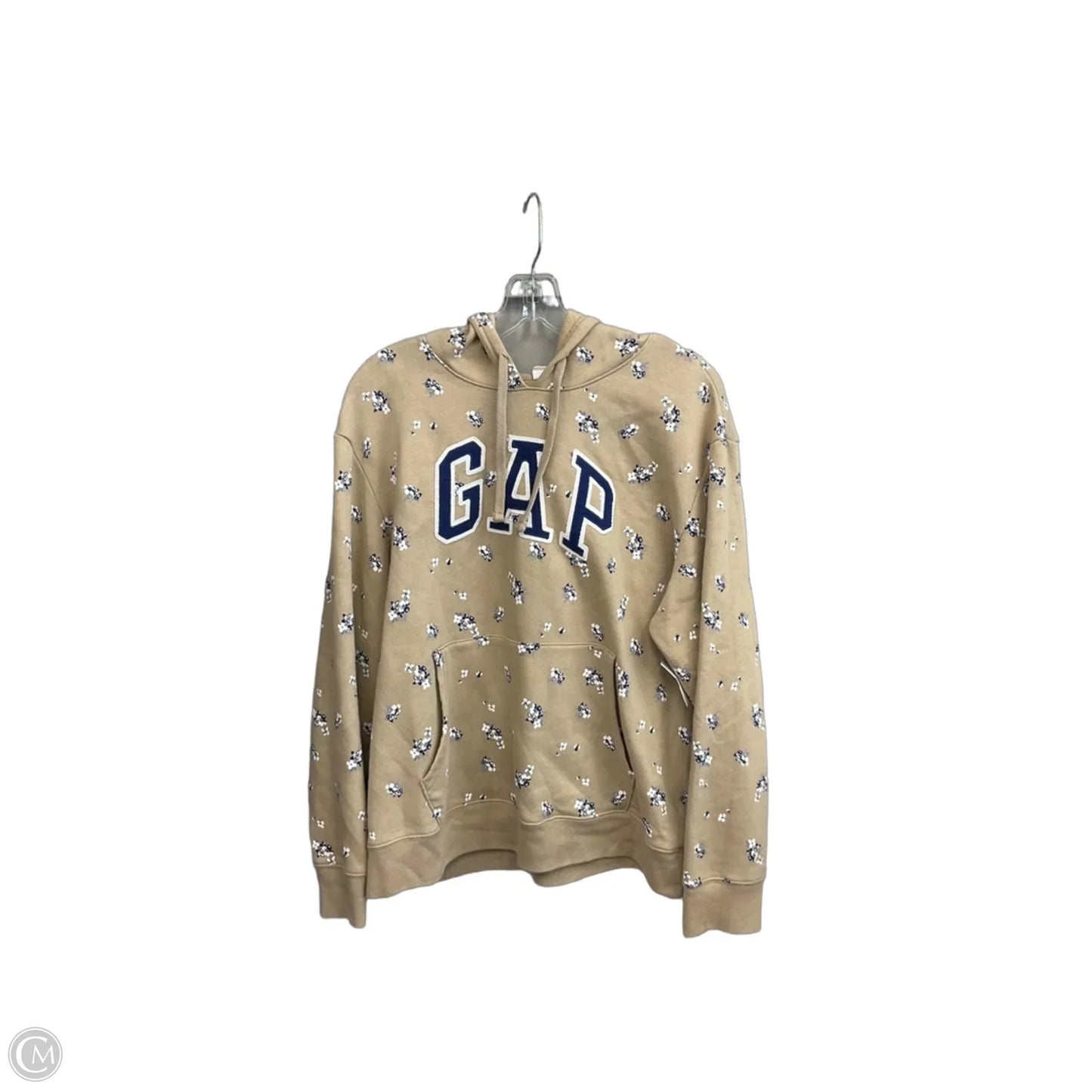 Sweatshirt Hoodie By Gap In Tan, Size: L