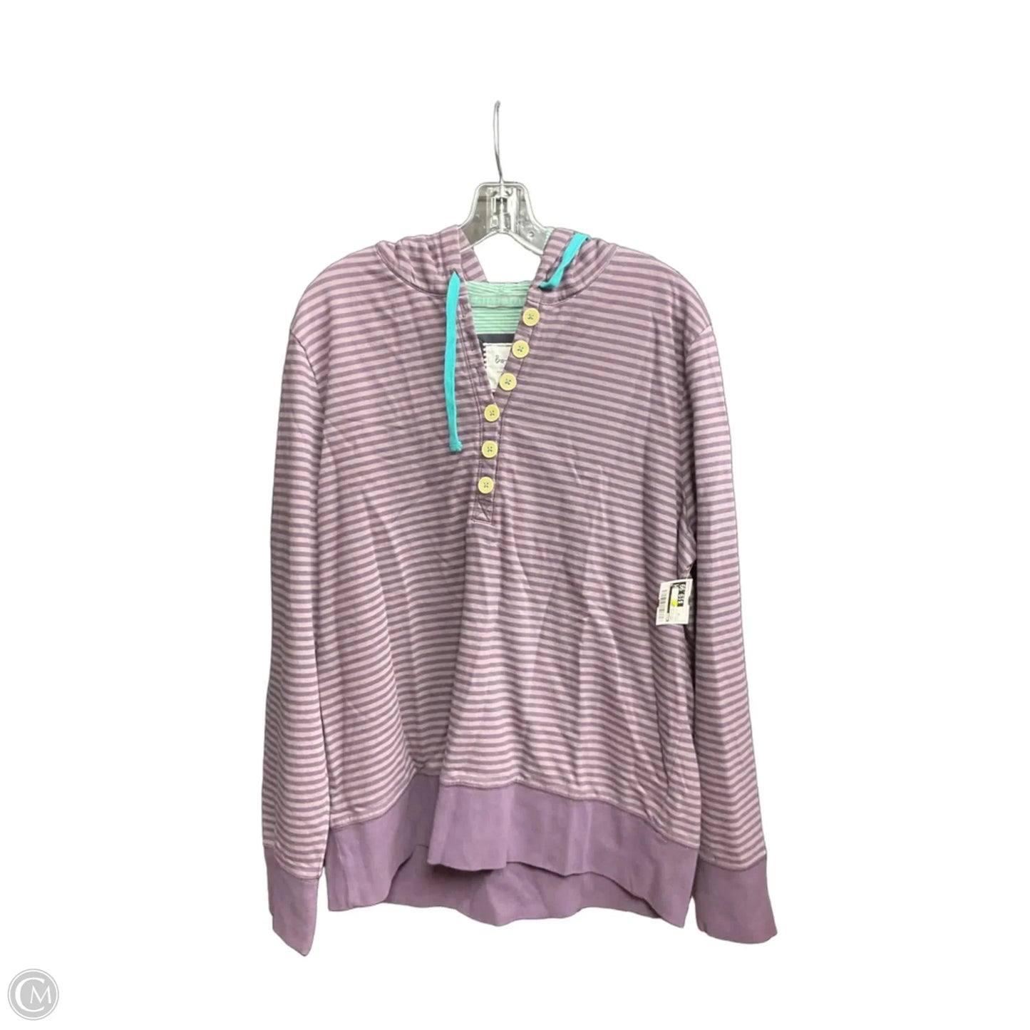 Sweatshirt Hoodie By Boden In Striped Pattern, Size: 18