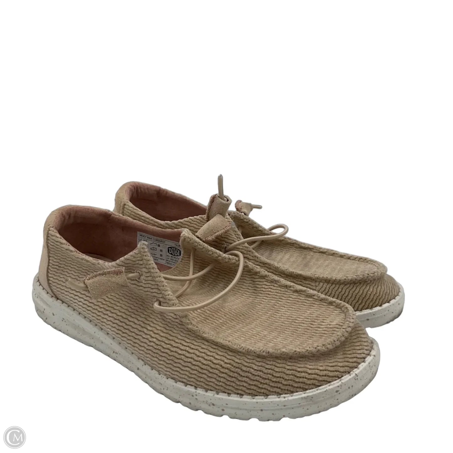 Shoes Sneakers By Hey Dude In Tan, Size: 8