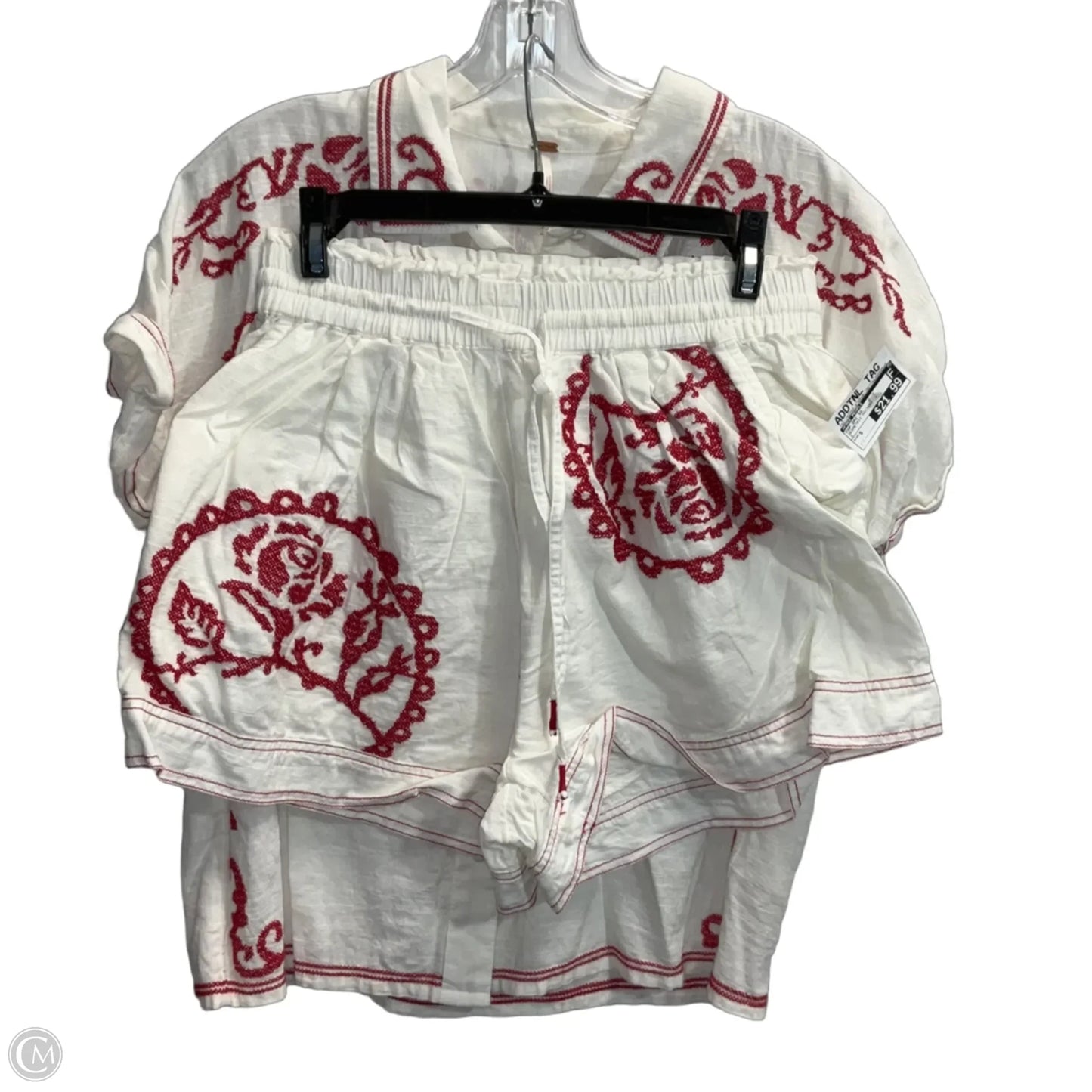 Top 2pc Short Sleeve By Free People In Geometric Pattern, Size: S