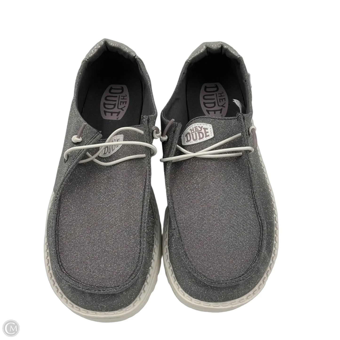 Shoes Flats By Hey Dude In Grey, Size: 10