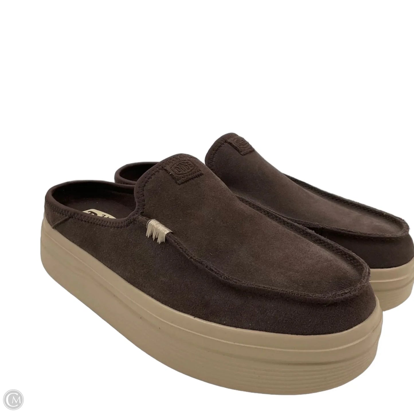 Shoes Flats By Hey Dude In Brown, Size: 10