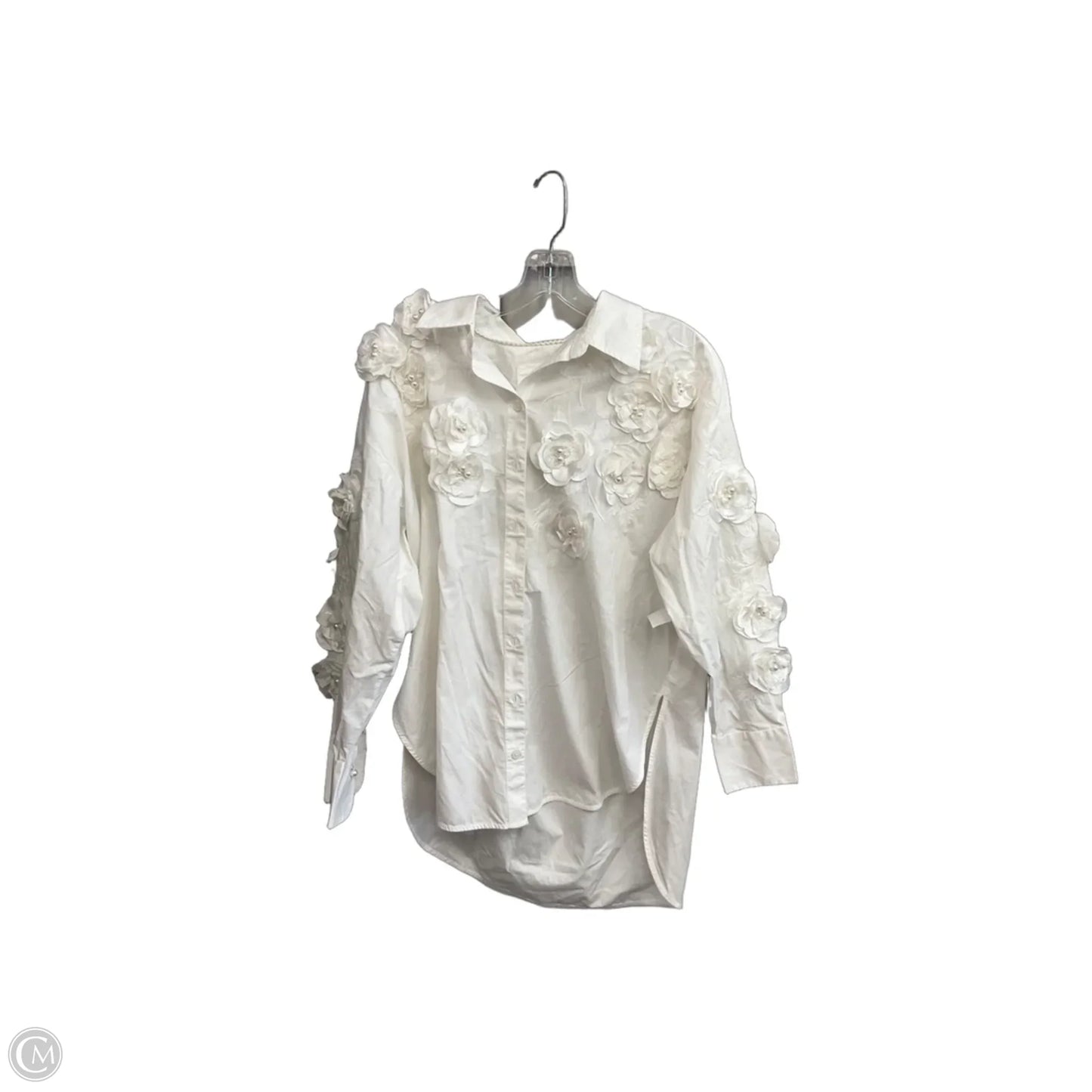 Top Long Sleeve Basic By Maeve In White, Size: S