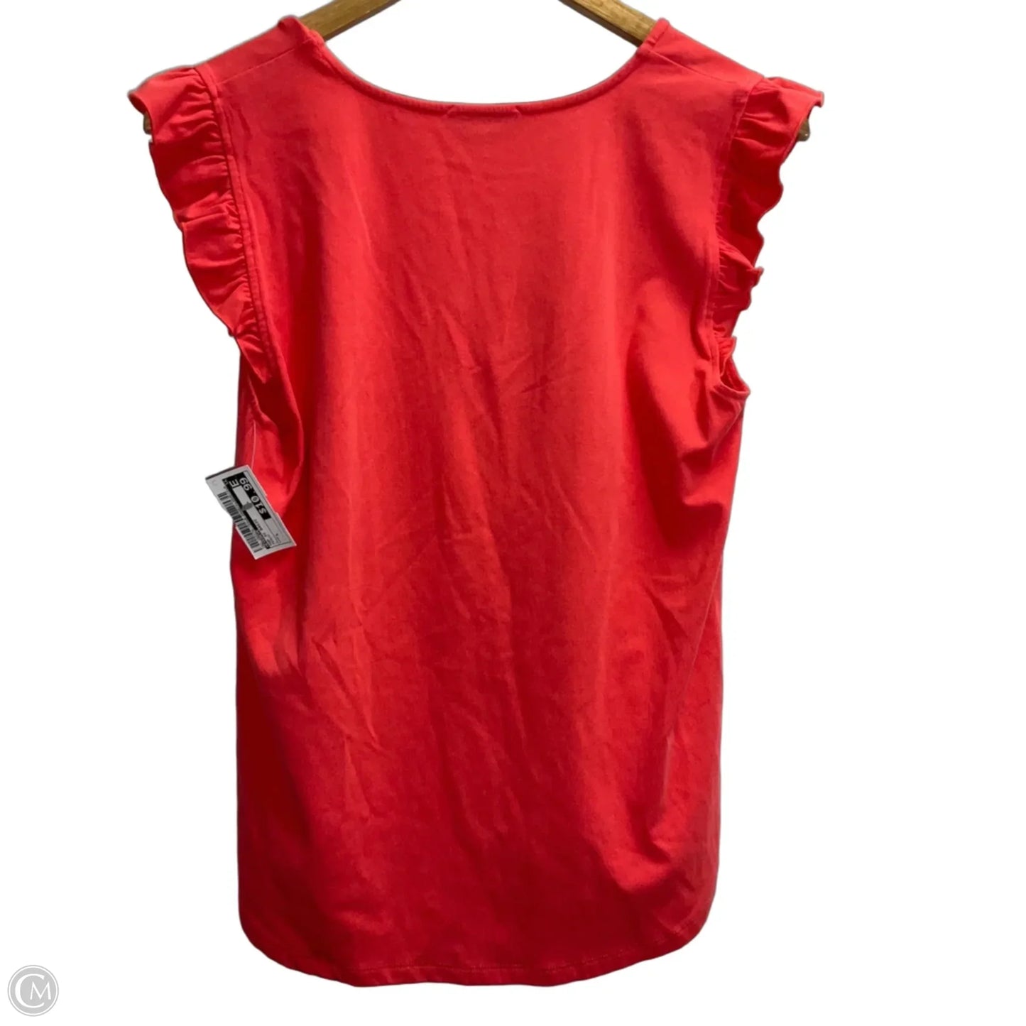 Top Short Sleeve Basic By Evereve In Peach, Size: L