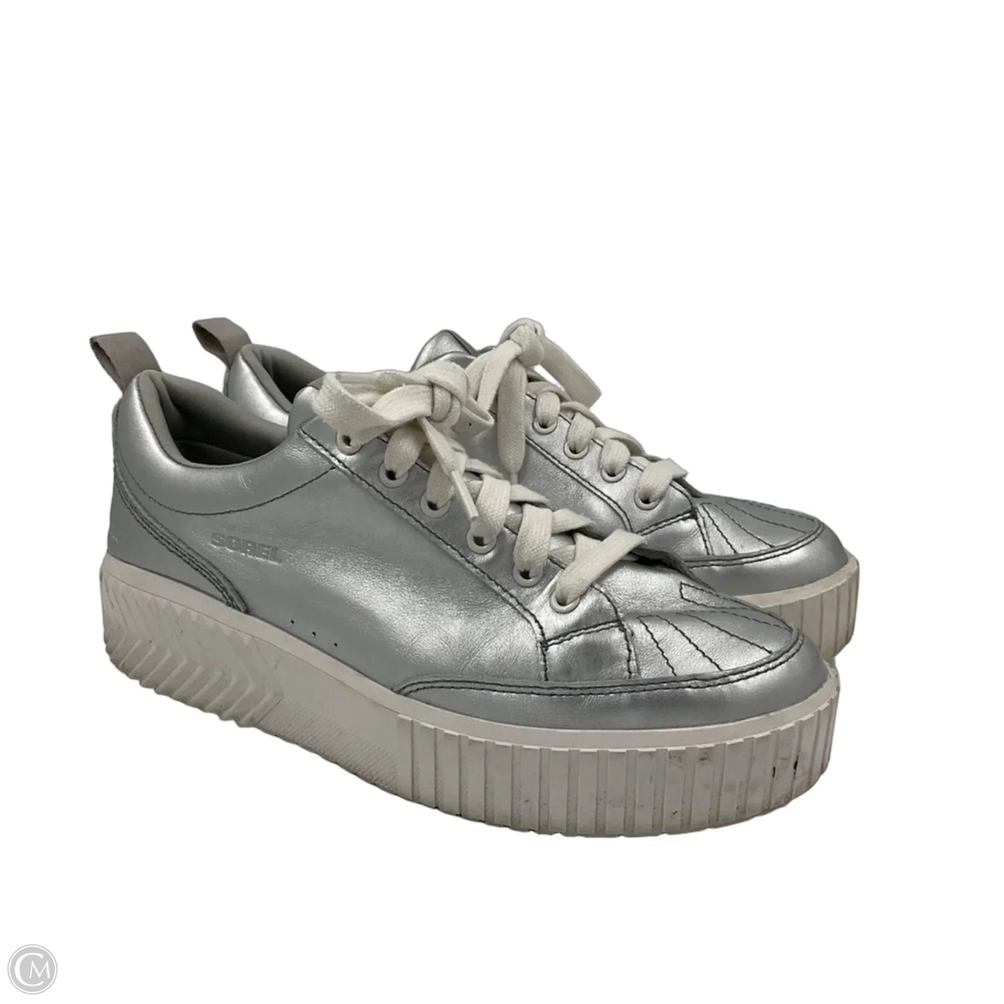 Shoes Sneakers By Sorel In Silver, Size: 11