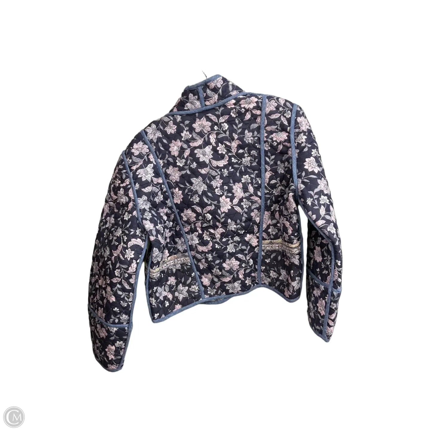 Jacket Puffer & Quilted By Mango In Blue, Size: L