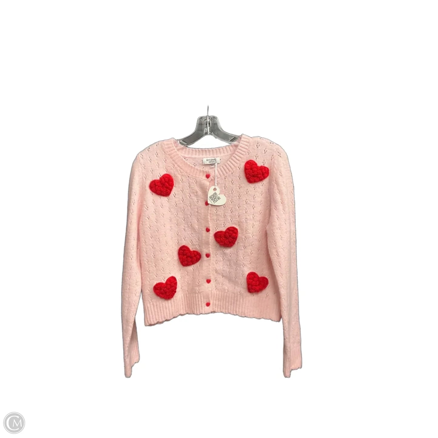 Cardigan By Clothes Mentor In Pink, Size: M
