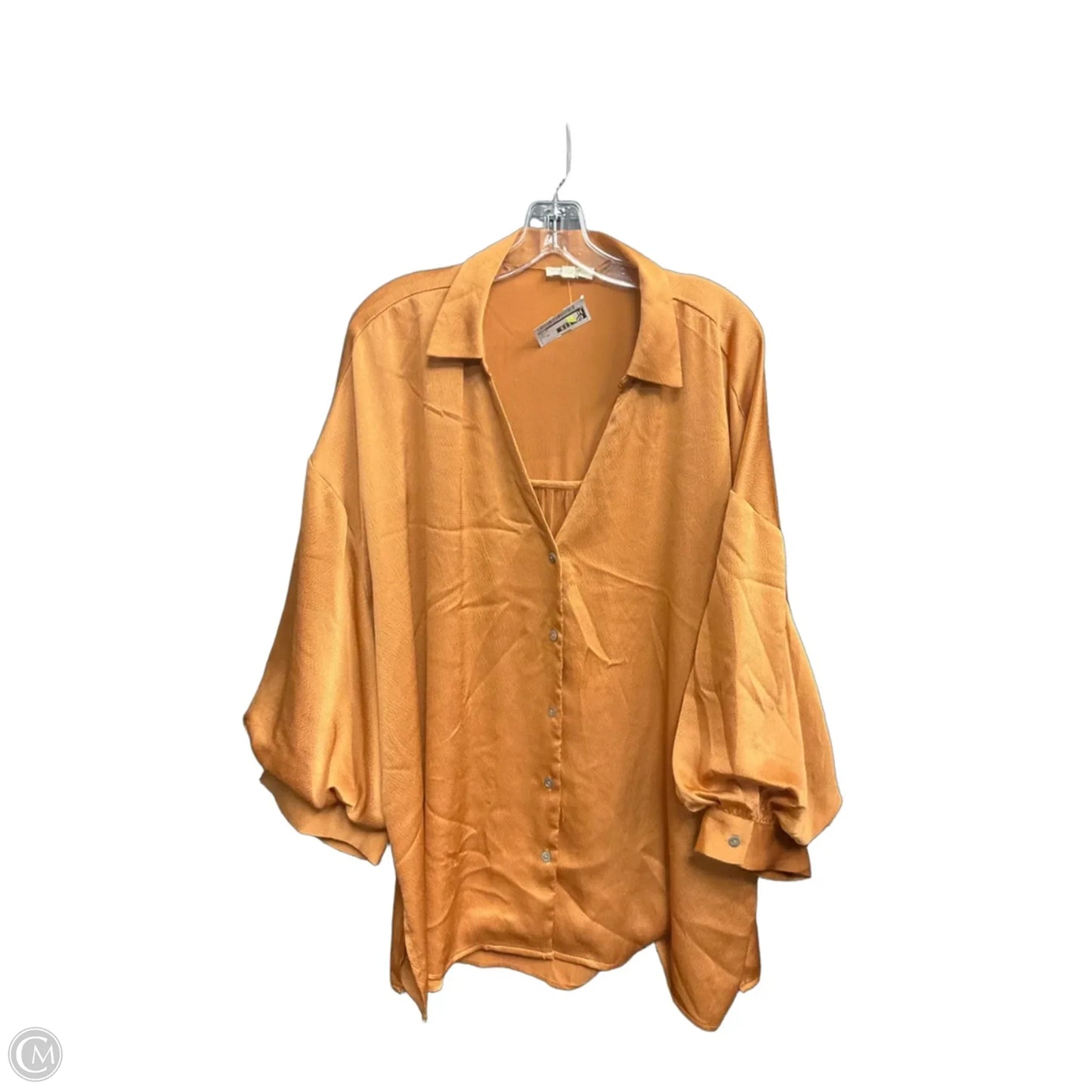Top Short Sleeve By Oddi In Orange, Size: 3x