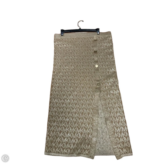Skirt Designer By Michael Kors In Gold, Size: L