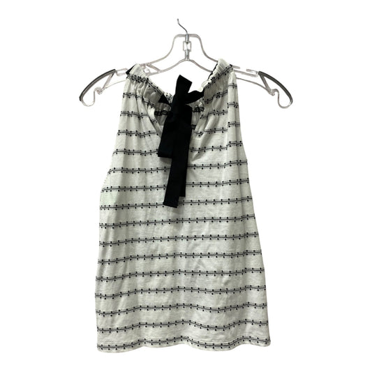 Top Sleeveless By Loft In Black & White, Size:S