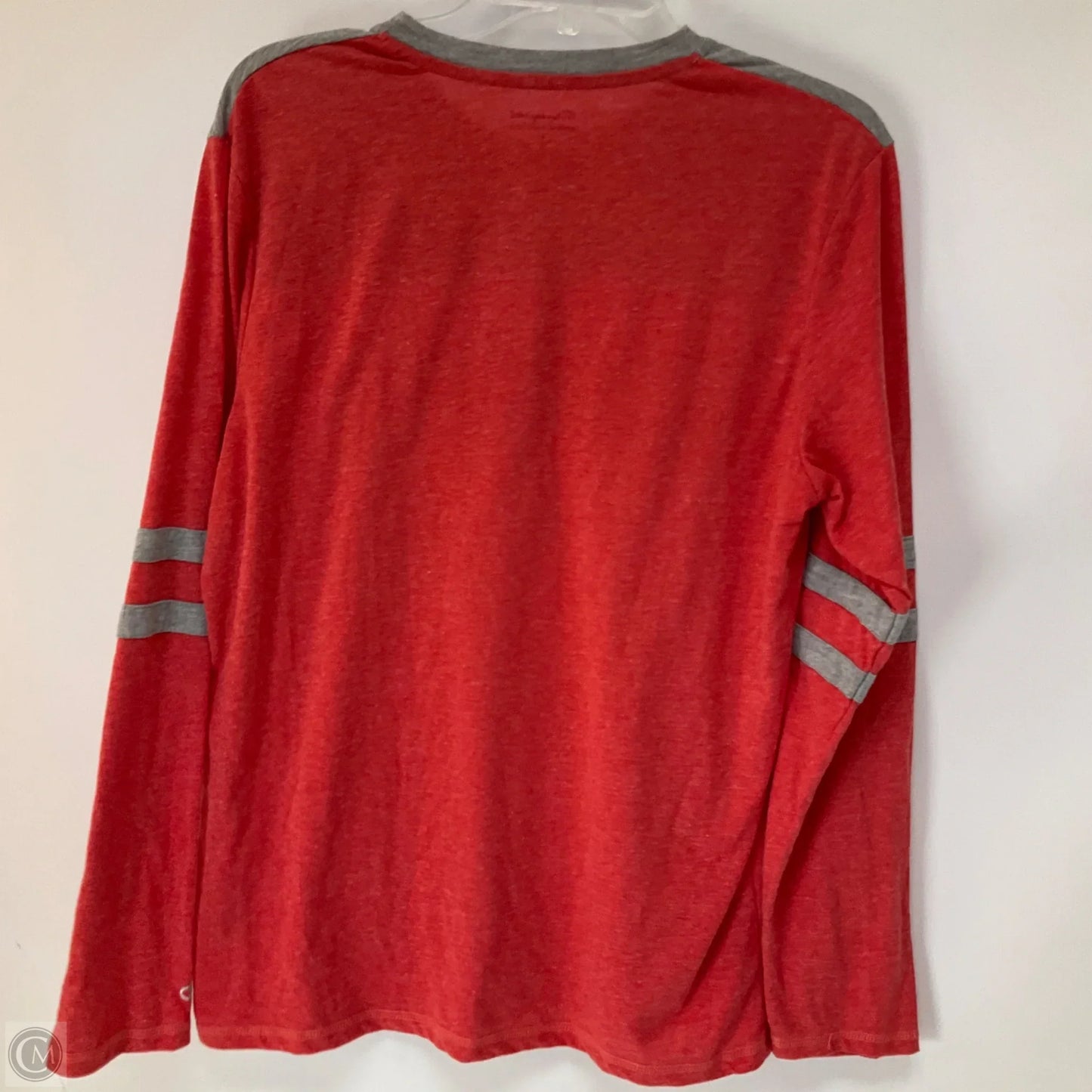Athletic Top Long Sleeve Crewneck By Champion In Red, Size: L