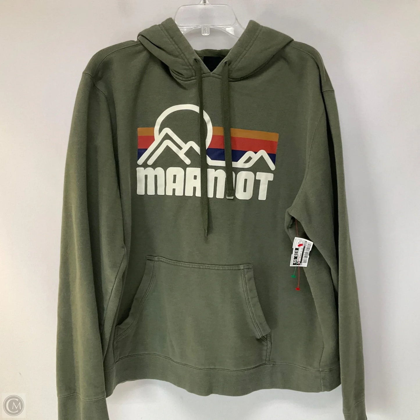 Athletic Top Long Sleeve Hoodie By Marmot In Green, Size: Xl