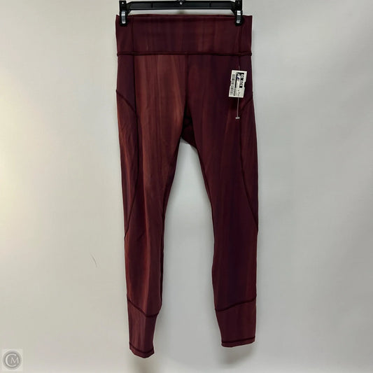 Athletic Leggings By Lululemon In Red, Size: 6