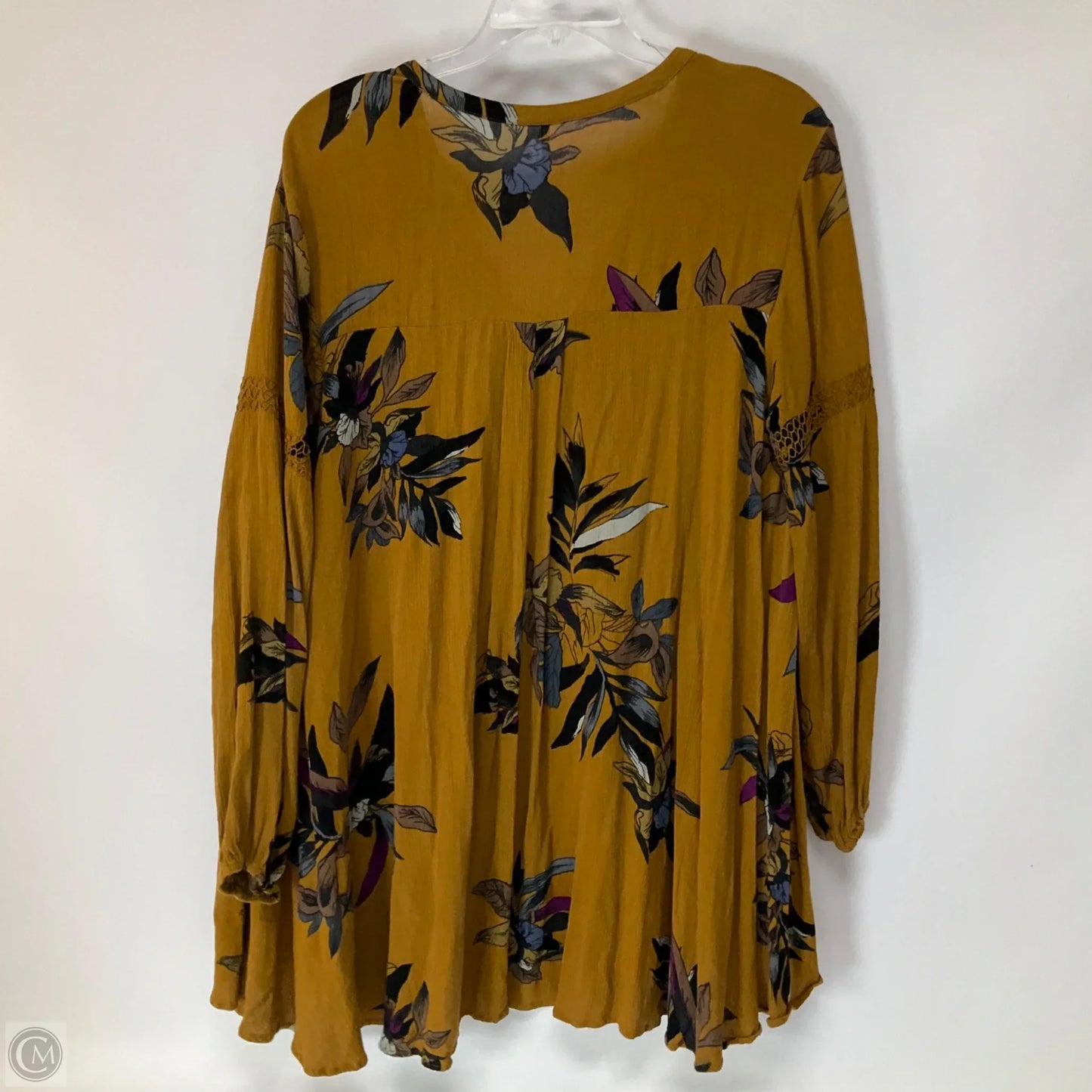 Top Long Sleeve By Free People In Yellow, Size: S