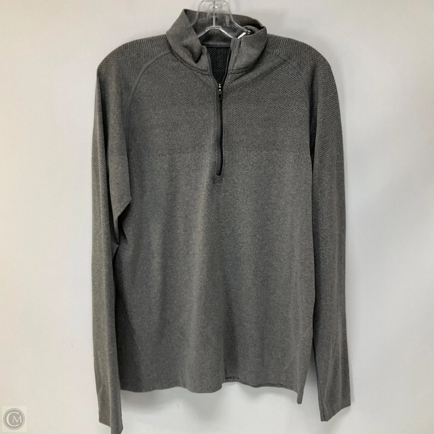 Athletic Top Long Sleeve Crewneck By Lululemon In Grey, Size: M