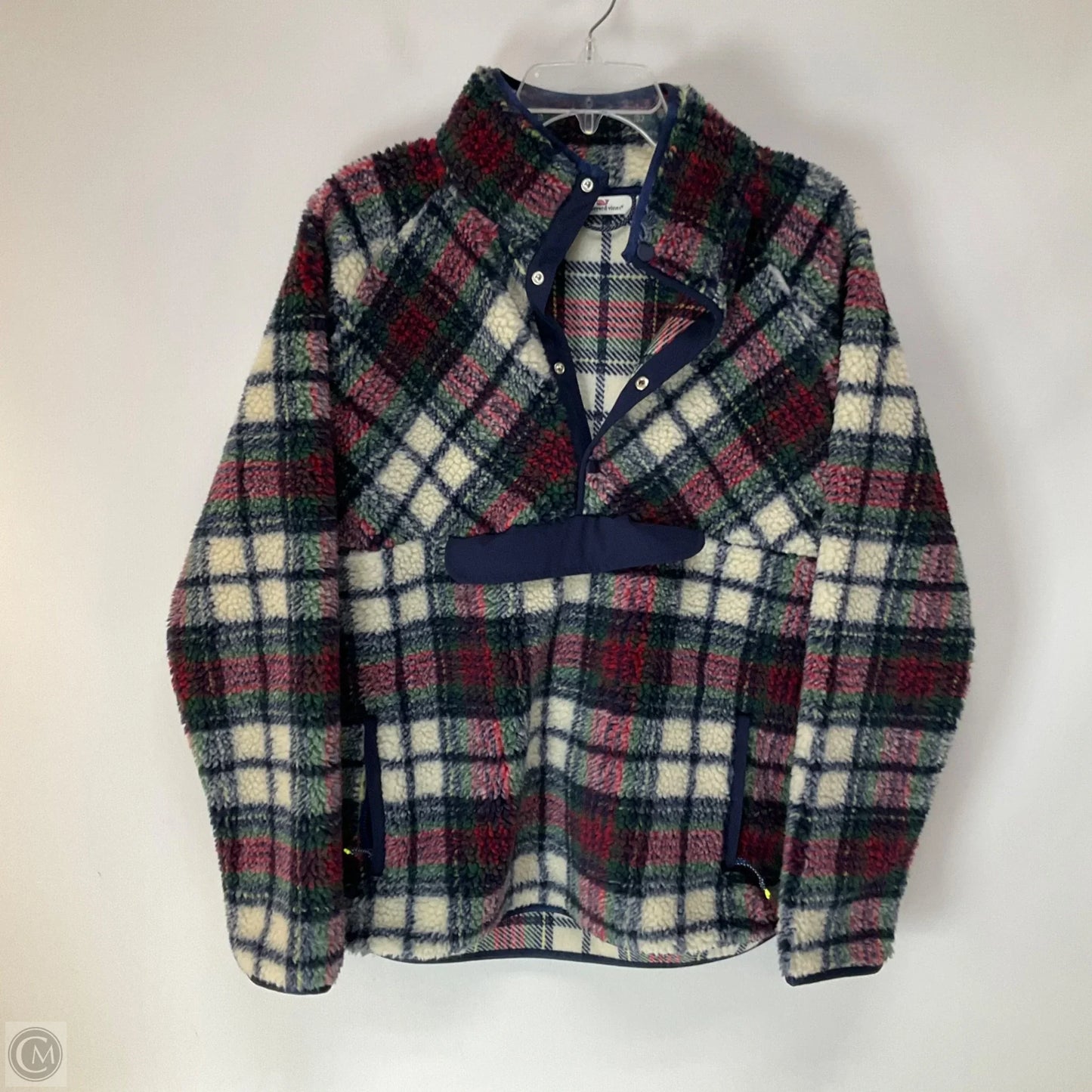 Athletic Fleece By Vineyard Vines In Plaid Pattern, Size: M