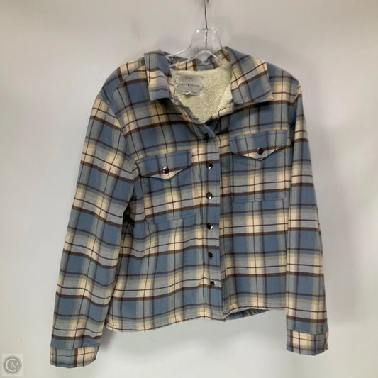 Jacket Fleece By Lucky Brand In Blue, Size: S