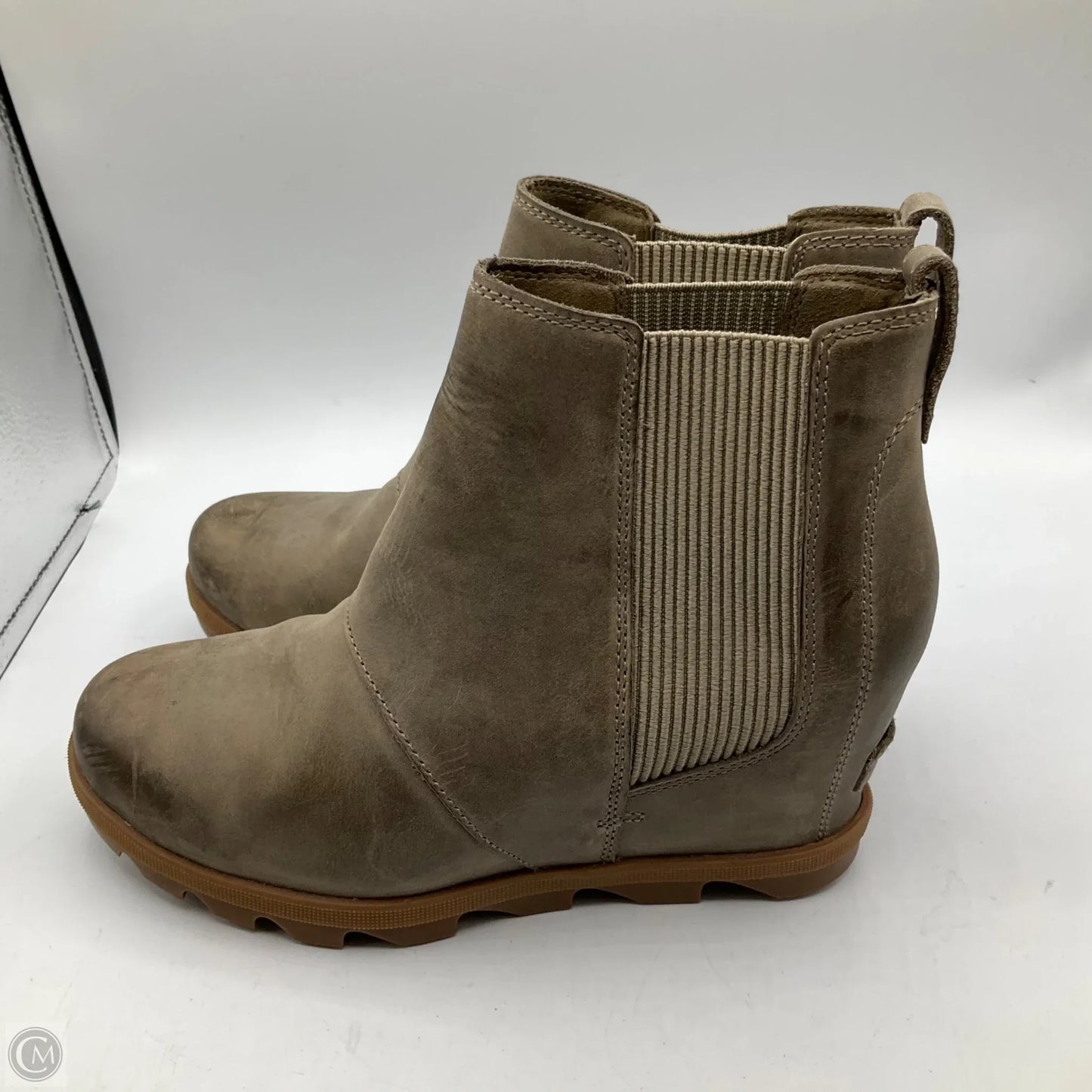 Boots Ankle Heels By Sorel In Grey, Size: 9